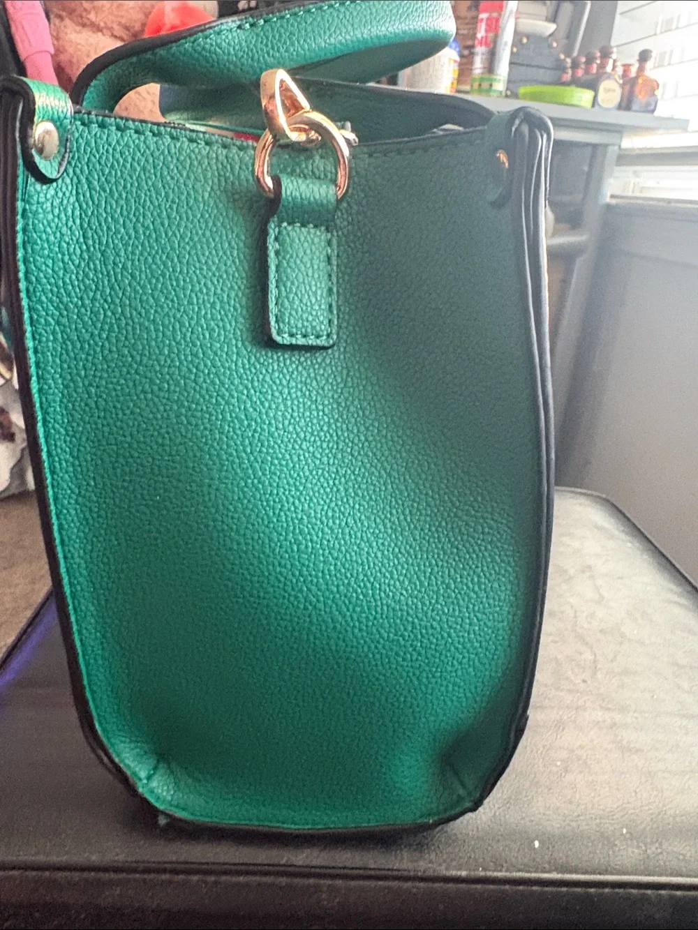 The Tote Bag Teal Crossbody Bag with Matching Wallet - Unbranded